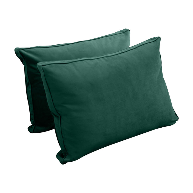 STYLE V1 - Velvet Indoor Daybed Bolster Backrest Cushion Pillow |COVERS ONLY|