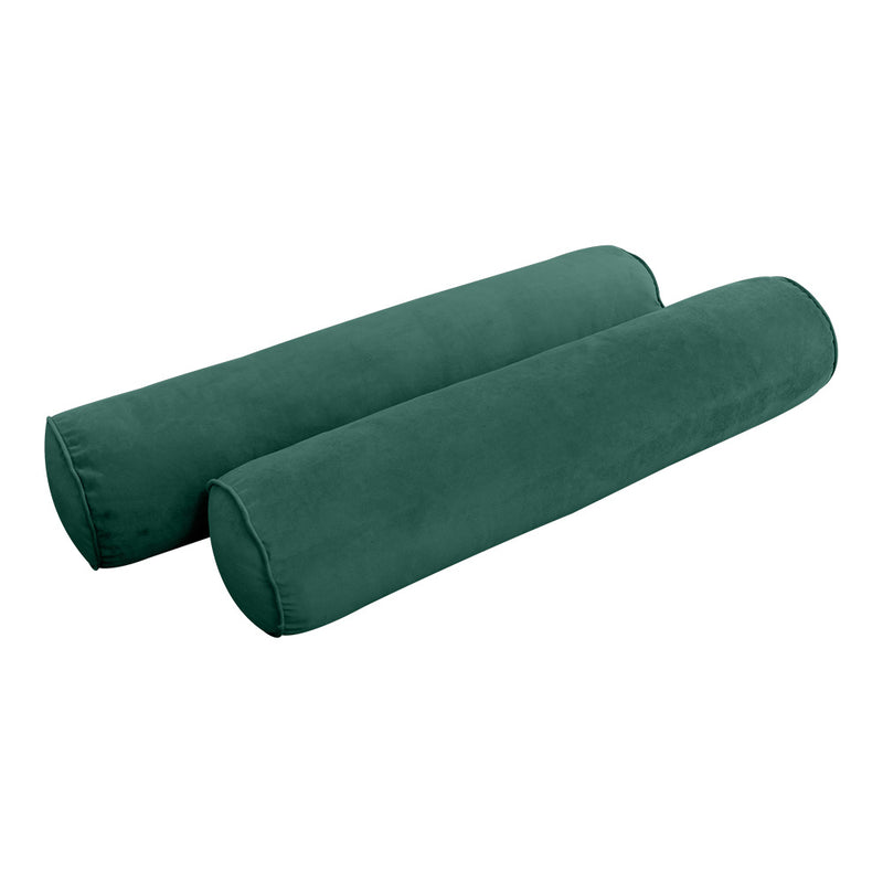 STYLE V5 - Velvet Indoor Daybed Bolster Pillow Cushion |COVERS ONLY|