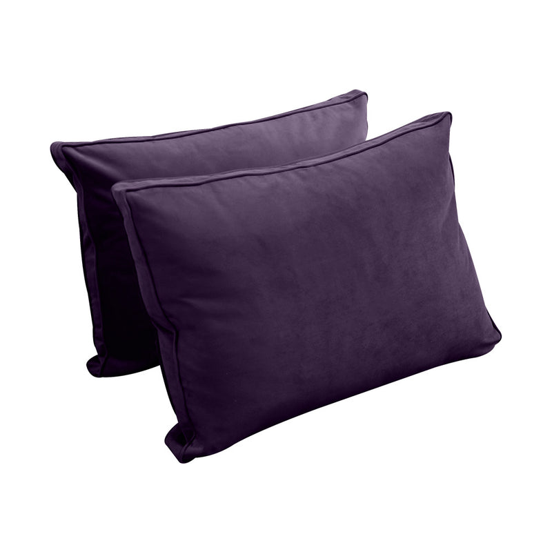 STYLE V1 - Velvet Indoor Daybed Bolster Backrest Cushion Pillow |COVERS ONLY|