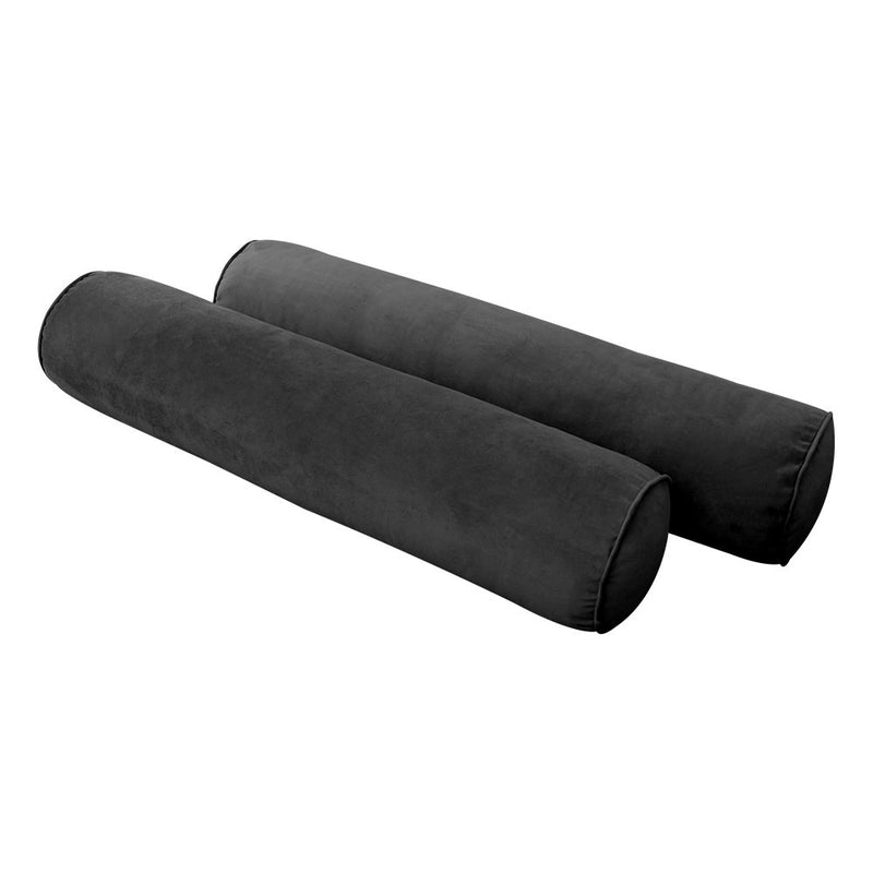 STYLE V5 - Velvet Indoor Daybed Bolster Pillow Cushion |COVERS ONLY|