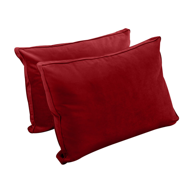 STYLE V1 - Velvet Indoor Daybed Bolster Backrest Cushion Pillow |COVERS ONLY|