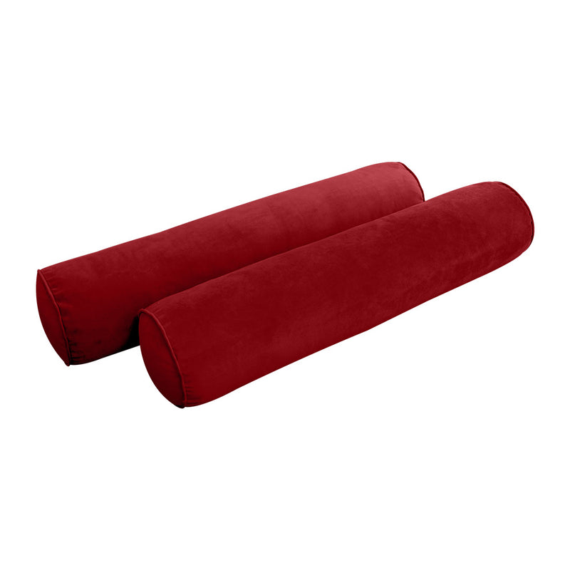 STYLE V5 - Velvet Indoor Daybed Bolster Pillow Cushion |COVERS ONLY|