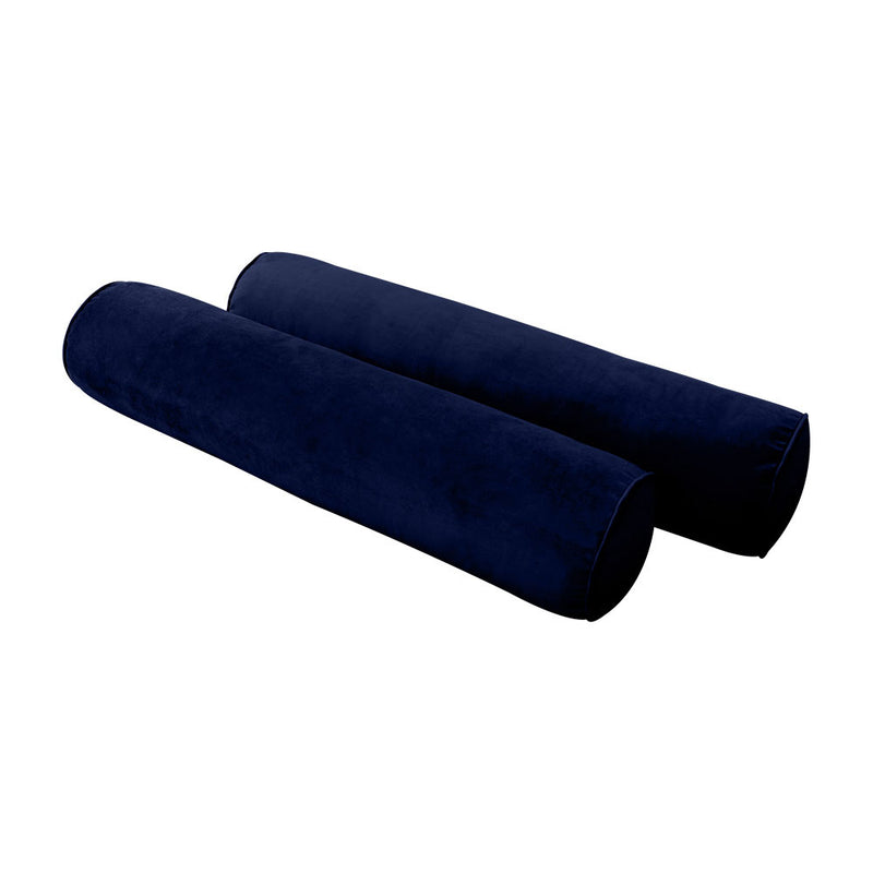 STYLE V5 - Velvet Indoor Daybed Bolster Pillow Cushion |COVERS ONLY|