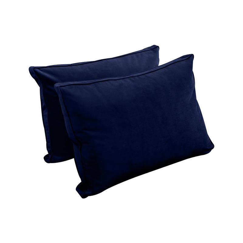 STYLE V1 - Velvet Indoor Daybed Bolster Backrest Cushion Pillow |COVERS ONLY|