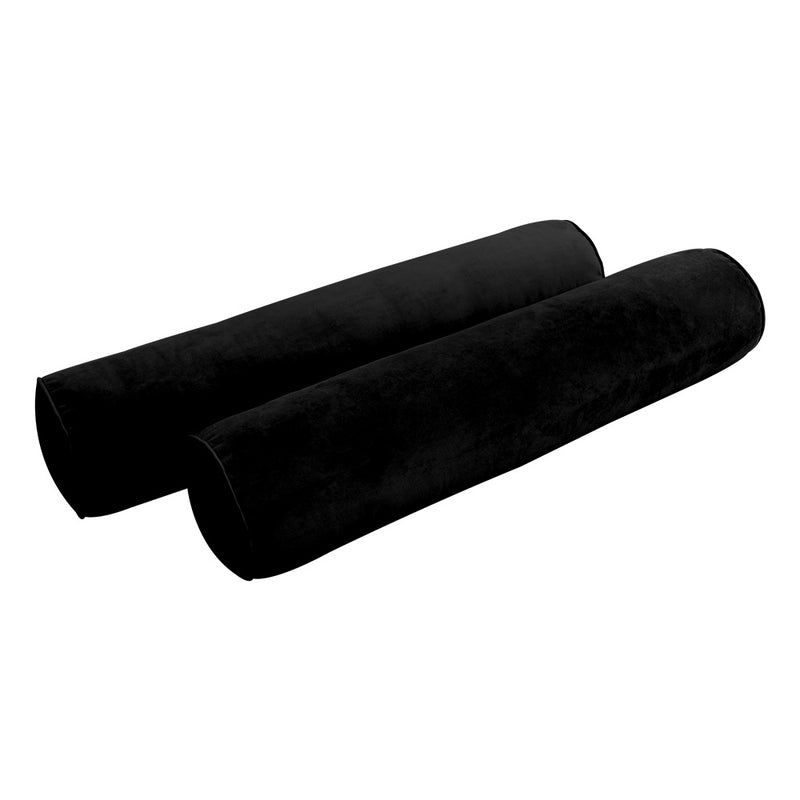 STYLE V5 - Velvet Indoor Daybed Bolster Pillow Cushion |COVERS ONLY|