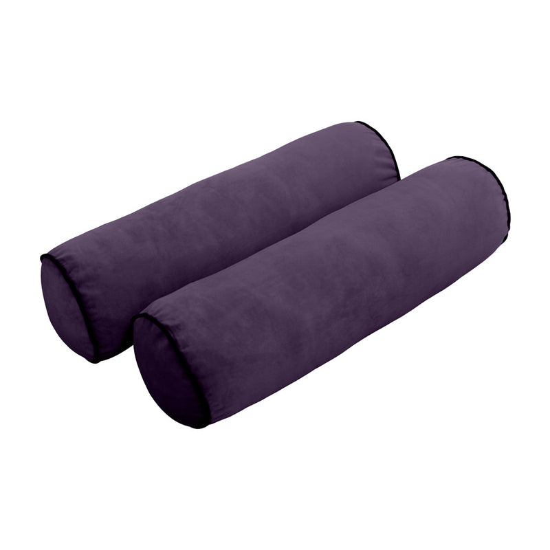 STYLE V6 - Velvet Indoor Daybed Bolster Pillow Cushion |COVERS ONLY|