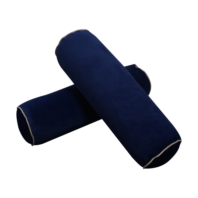 STYLE V6 - Velvet Indoor Daybed Bolster Pillow Cushion |COVERS ONLY|