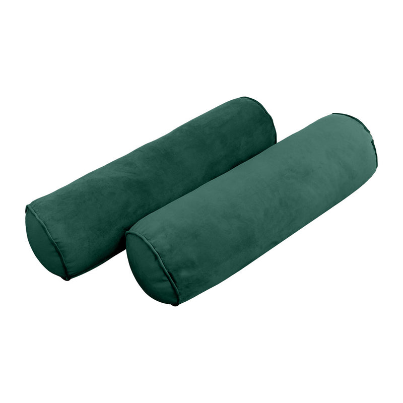 STYLE V6 - Velvet Indoor Daybed Bolster Pillow Cushion |COVERS ONLY|