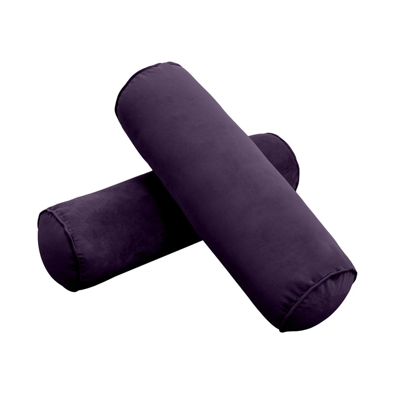 STYLE V6 - Velvet Indoor Daybed Bolster Pillow Cushion |COVERS ONLY|