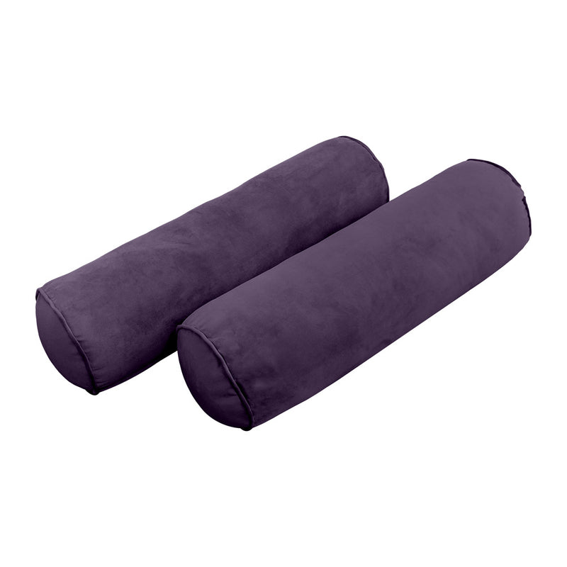 STYLE V6 - Velvet Indoor Daybed Bolster Pillow Cushion |COVERS ONLY|