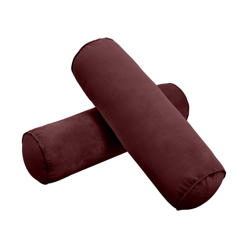 STYLE V6 - Velvet Indoor Daybed Bolster Pillow Cushion |COVERS ONLY|