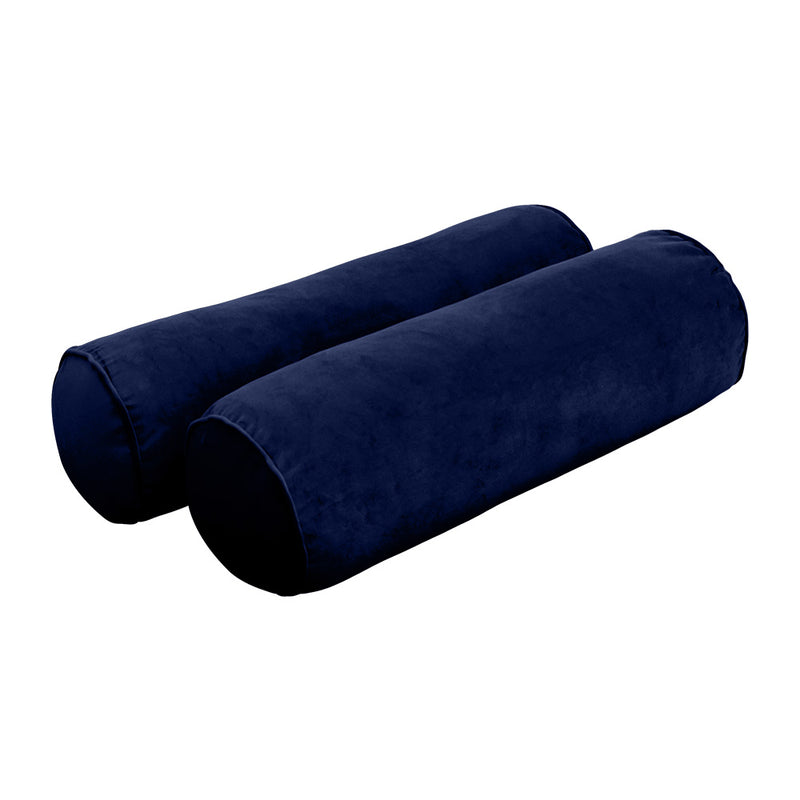 STYLE V6 - Velvet Indoor Daybed Bolster Pillow Cushion |COVERS ONLY|