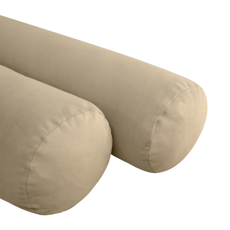 STYLE V6 - Velvet Indoor Daybed Bolster Pillow Cushion |COVERS ONLY|