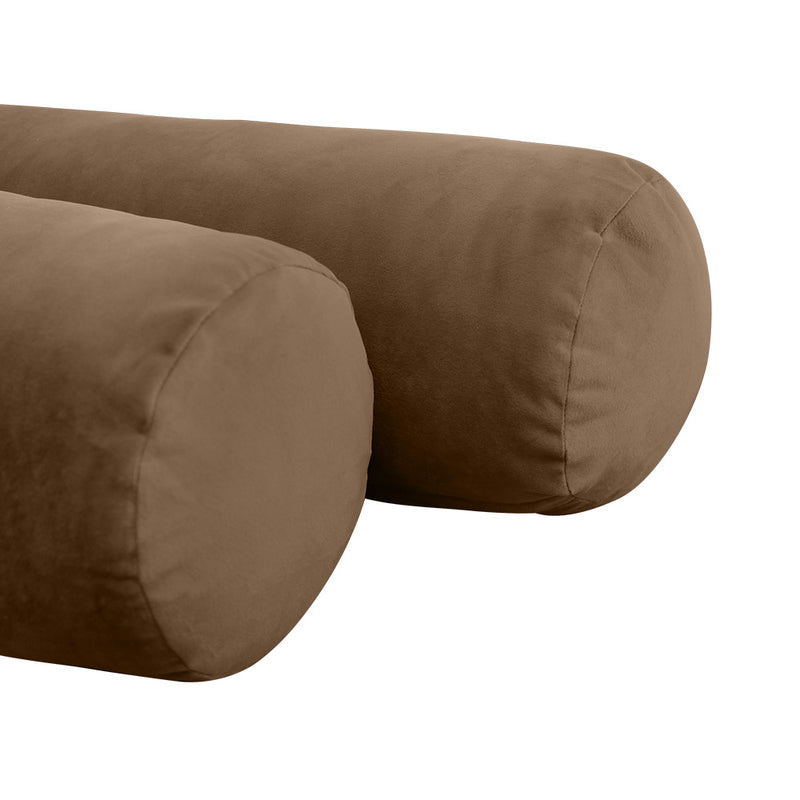 STYLE V5 - Velvet Indoor Daybed Bolster Pillow Cushion |COVERS ONLY|