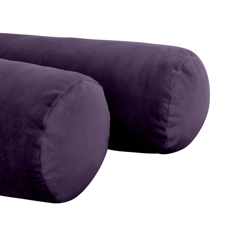 STYLE V6 - Velvet Indoor Daybed Bolster Pillow Cushion |COVERS ONLY|