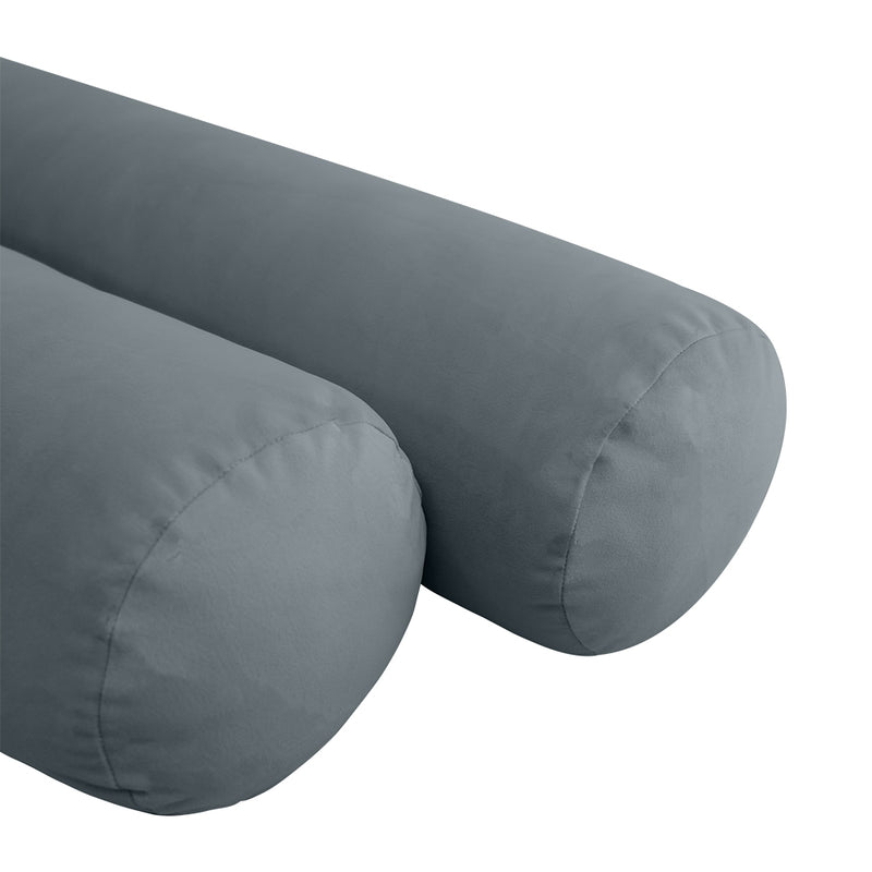 STYLE V6 - Velvet Indoor Daybed Bolster Pillow Cushion |COVERS ONLY|