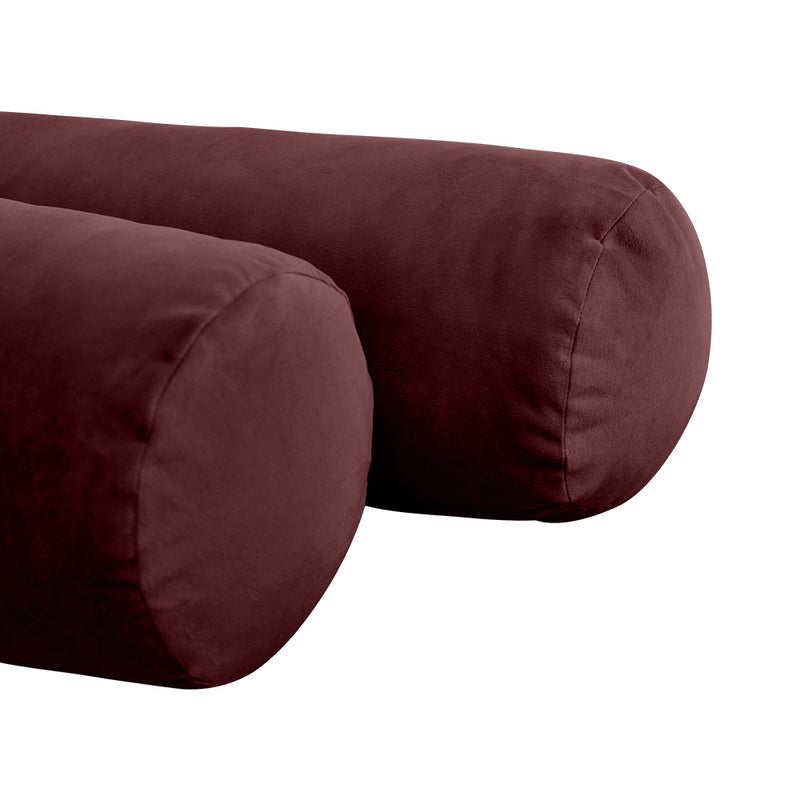 STYLE V5 - Velvet Indoor Daybed Bolster Pillow Cushion |COVERS ONLY|