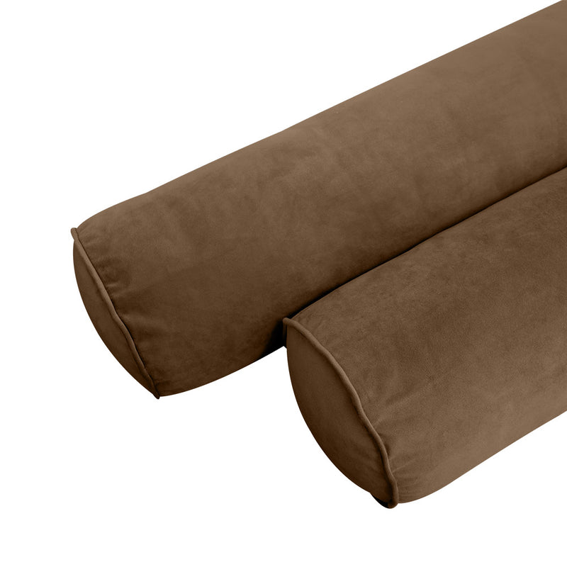 STYLE V6 - Velvet Indoor Daybed Bolster Pillow Cushion |COVERS ONLY|