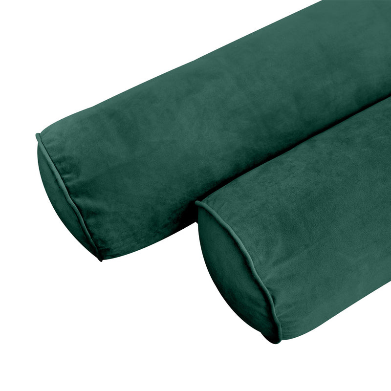 STYLE V5 - Velvet Indoor Daybed Bolster Pillow Cushion |COVERS ONLY|