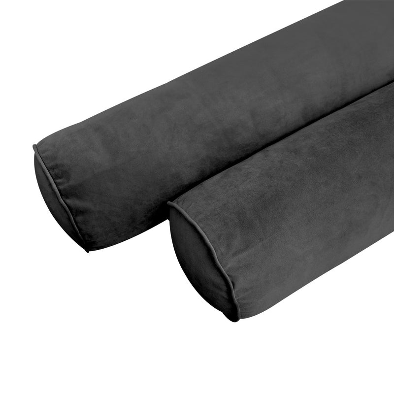 STYLE V5 - Velvet Indoor Daybed Bolster Pillow Cushion |COVERS ONLY|