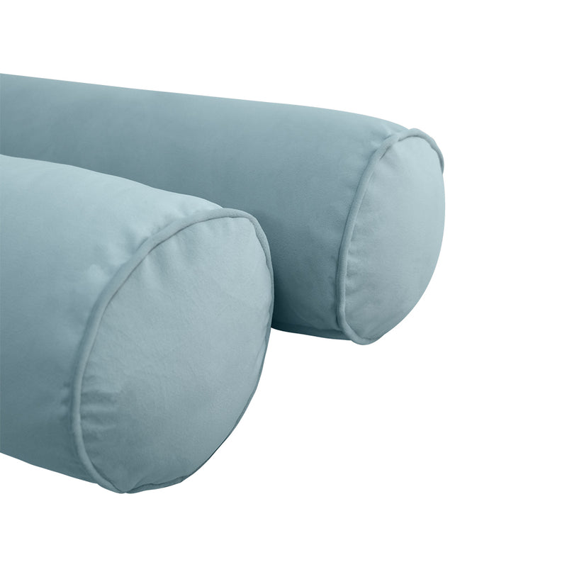 STYLE V6 - Velvet Indoor Daybed Bolster Pillow Cushion |COVERS ONLY|