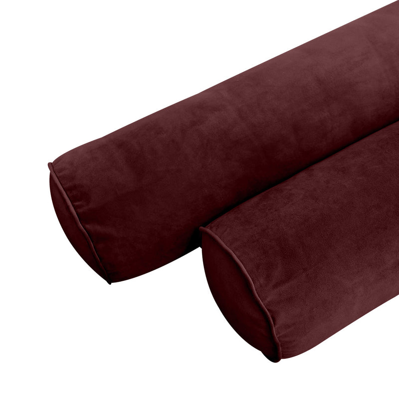 STYLE V5 - Velvet Indoor Daybed Bolster Pillow Cushion |COVERS ONLY|