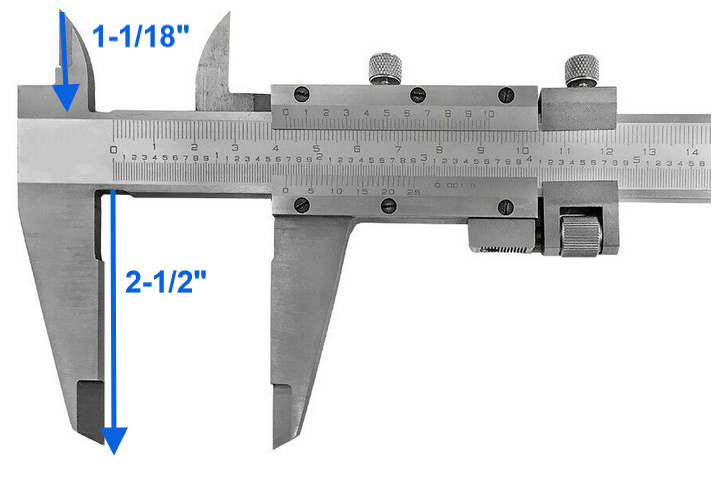 12''/300mm Stainless Steel Vernier Caliper .001'' Graduation Long Jaws Vernier Fine Adjustment