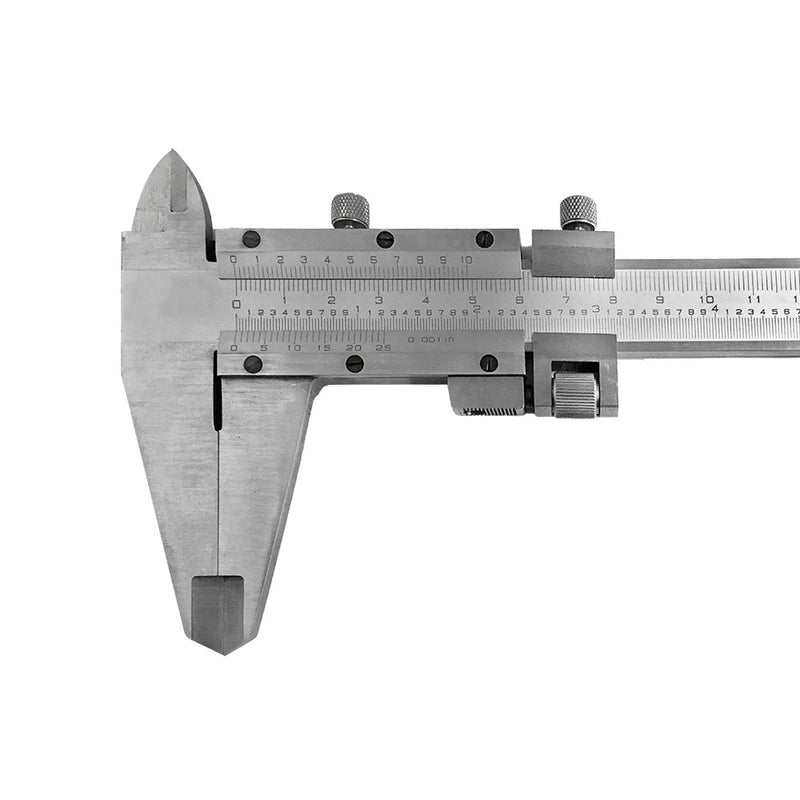 12''/300mm Stainless Steel Vernier Caliper .001'' Graduation Long Jaws Vernier Fine Adjustment