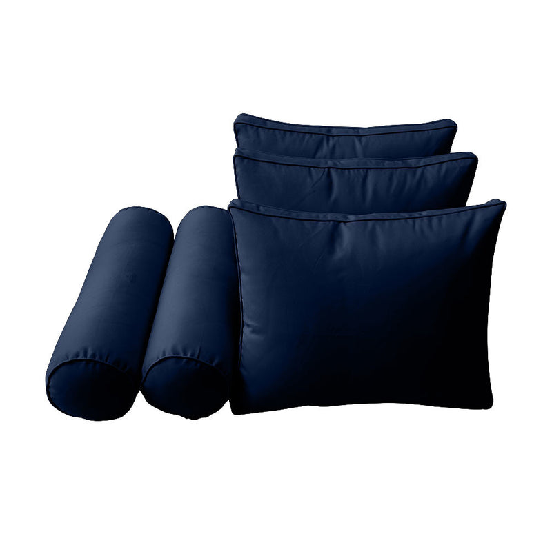 STYLE 3 - Outdoor Daybed Bolster Backrest Pillow Cushion Queen Size |COVERS ONLY|