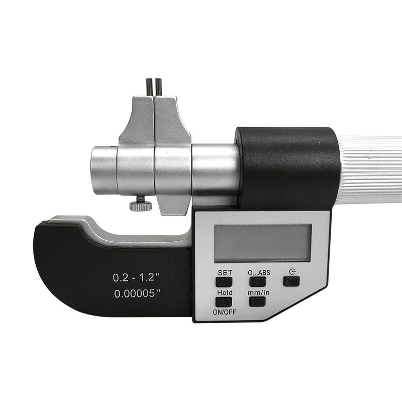 0.2 - 1.2'' Electronic Inside Micrometer 0.00005'' Resolution Ratchet Stop Carbide