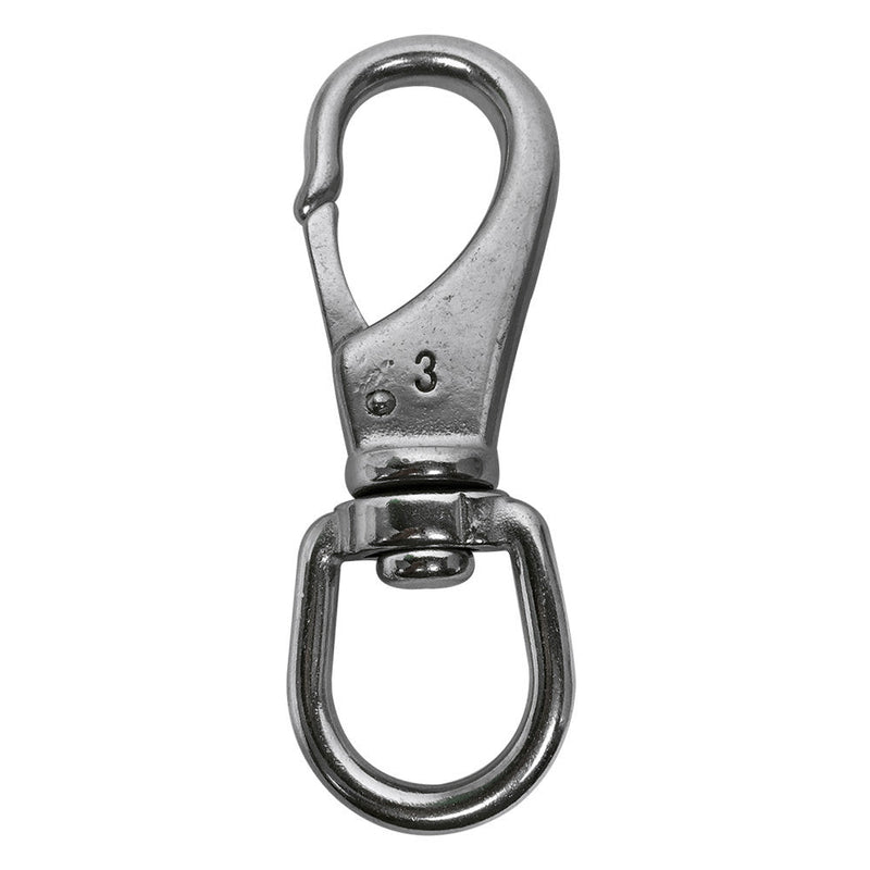 1'' Boat Marine Stainless Steel Swivel Eye Snap Hook 250 Lbs Working Load SS316 Hardware