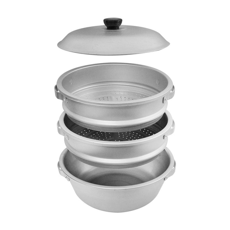 10'' Aluminum Small Holes Steamer Cookware Steaming Vegetables, Dumplings, Buns, Vege