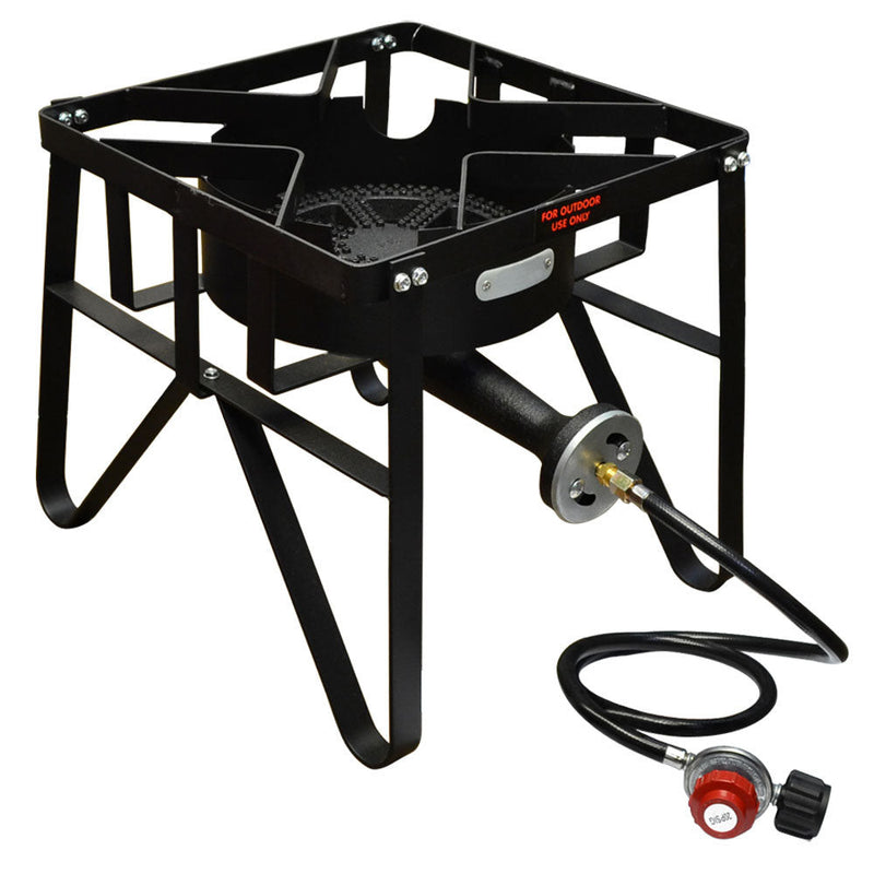 16'' SQUARE High Pressure Propane Gas Stove Single Burner Outdoor Cooker