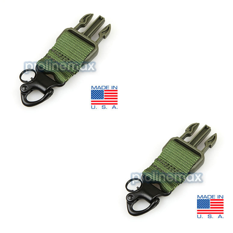 2 PC Condor Tactical Hook Shackle Upgrade Kit Steel Rifle Sling Spring Snap Hook-OD GREEN