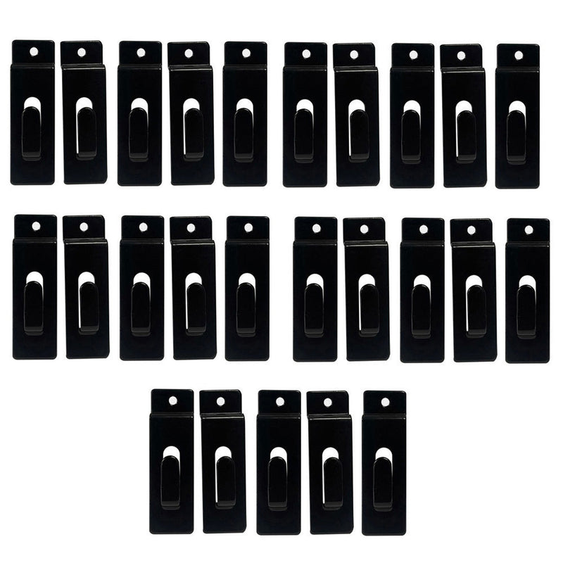 25 Pcs Black Single Notch Slatwall Hook Hooks Retail Display Metal Picture Hanger