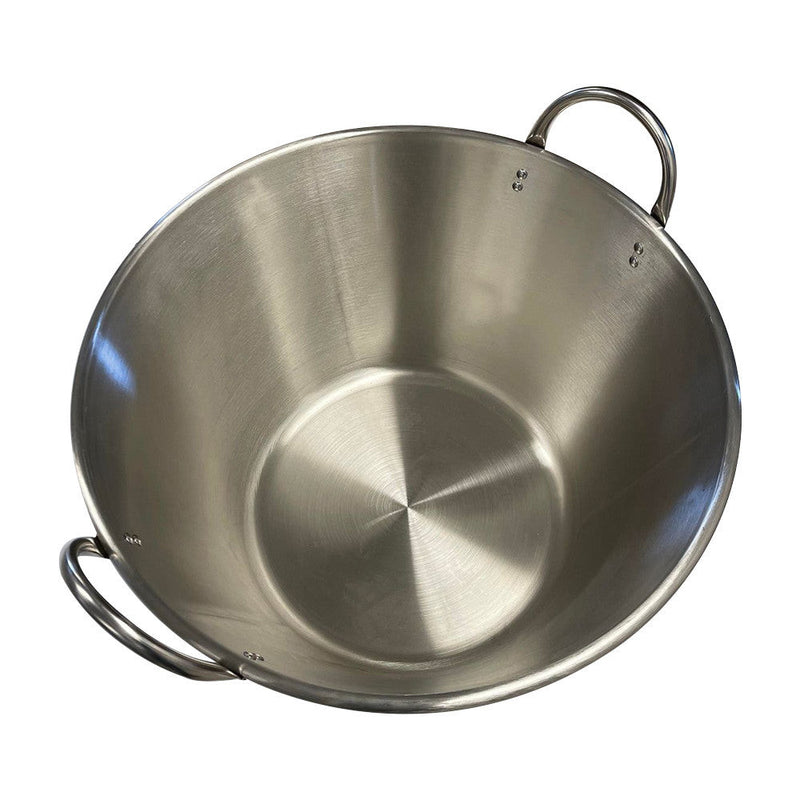 27-1/2''W x 16-1/2''H Carnitas Cazo Stainless Steel Caso Pot Pan Wok Gas Stove