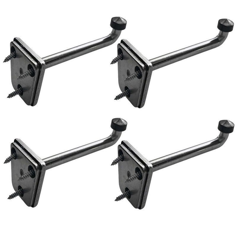 4 Pc 5'' chrome Dressing Room Wallmount Hooks Perimeter Hardware Retail Fixture