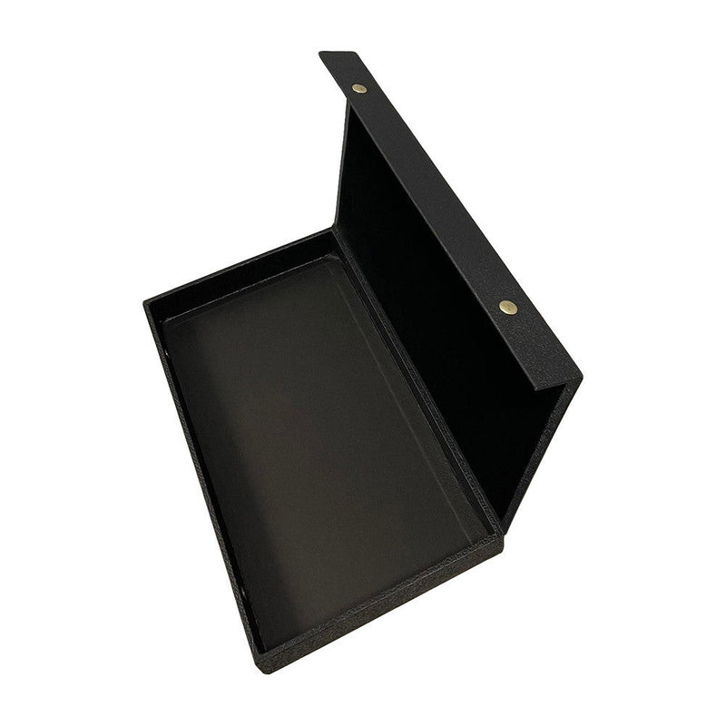 Black Leatherette Standard Size Double Snap Lid Jewelry Tray Case 1-1-2'' Deep