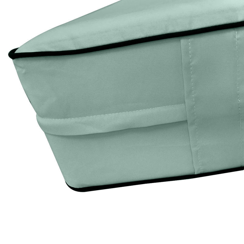 Contrast Pipe Trim 8" Twin Size 75x39x8 Outdoor Fitted Sheet Slip Cover Only -AD002