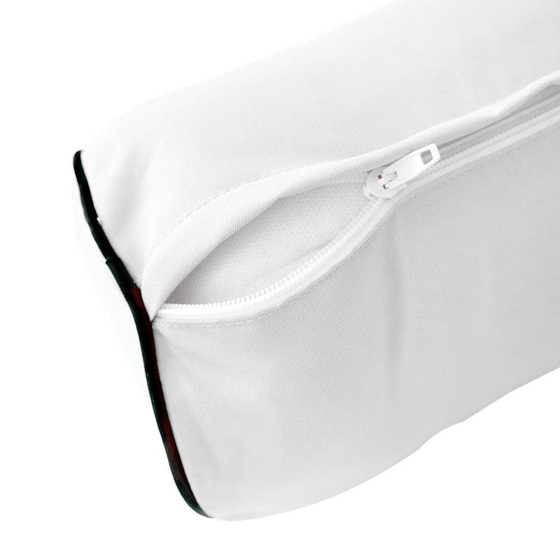 Contrast Pipe Trim Large 26x30x6 Outdoor Deep Seat Back Rest Bolster Cushion Insert Slip Cover Set AD106