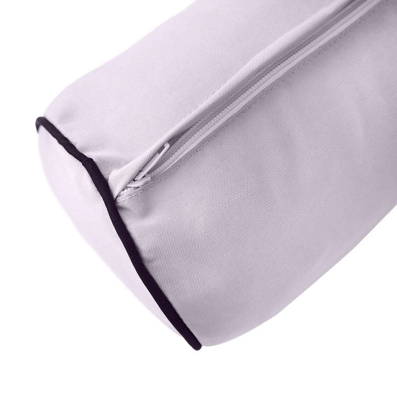 Contrast Pipe Trim Large 26x30x6 Outdoor Deep Seat Back Rest Bolster Cushion Insert Slip Cover Set AD107