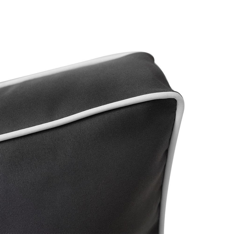 Contrast Pipe Trim Small 23x24x6 Deep Seat + Back Slip Cover Only Outdoor Polyester AD003