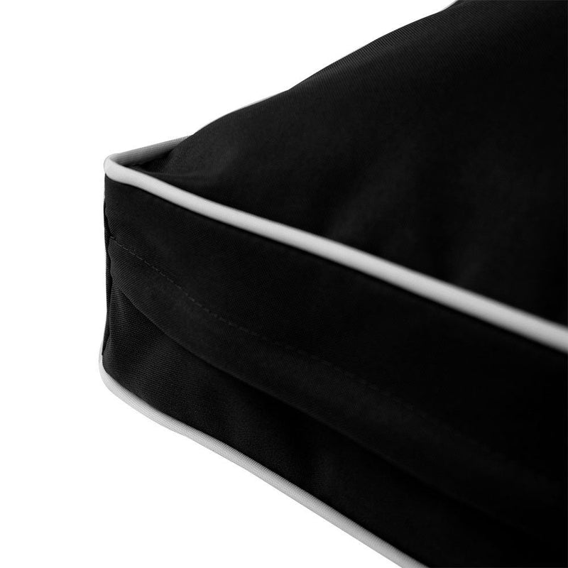 Contrast Pipe Trim Small 23x24x6 Deep Seat + Back Slip Cover Only Outdoor Polyester AD109