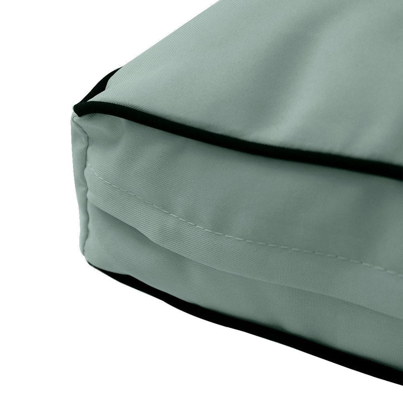 Contrast Pipe Trim Small 23x24x6 Outdoor Deep Seat Back Rest Bolster Slip Cover ONLY AD002