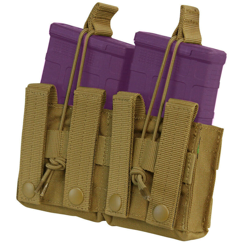 Condor COYOTE Tactical Double 7.62 .308 Open Top Bungee Molle Magazine Mag Pouch