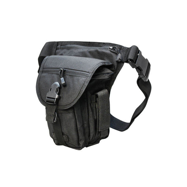 Condor Cross Over Drop Leg Rig Magazine Mag Dump Utility Pouch Leg Pouch Carrier-BLACK