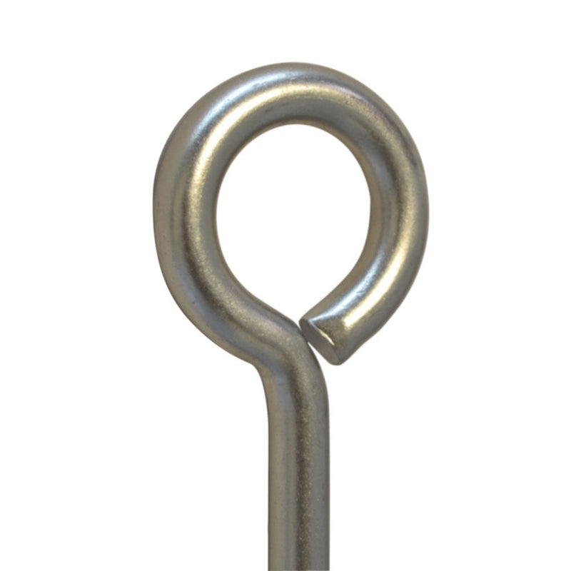 Forge Style Marine Stainless Steel 1/4" x 7" Turned Eye Bolt Nut and Washers  50 Lb Cap.