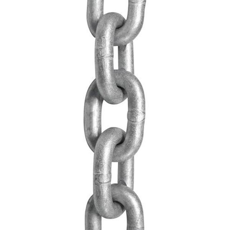 Grade 30 Proof Coil Chain Hot Dip Galvanized Steel 3/16" x 100' Ft