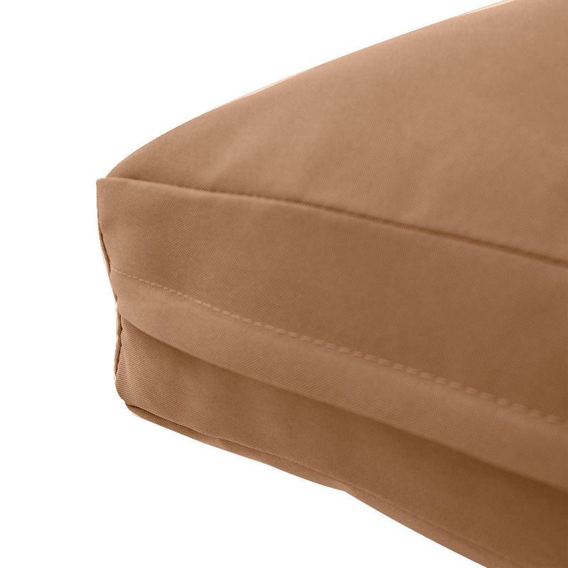 Knife Edge Large 26x30x6 Deep Seat Back Cushion Slip Cover Set AD104