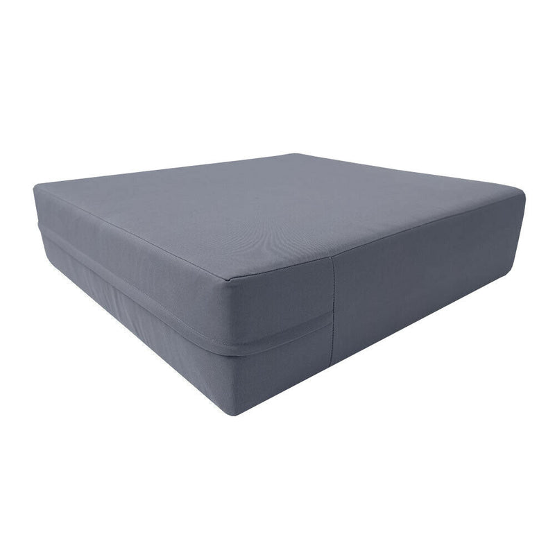 Knife Edge Large 26x30x6 Outdoor Deep Seat Back Rest Bolster Cushion Insert Slip Cover Set AD001